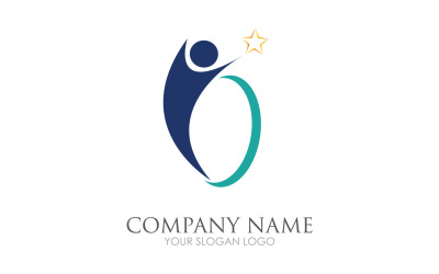 Plantilla de icono de logotipo Difabel versión v51