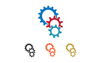 Skrzynia biegów ikona logo szablon wektor v10