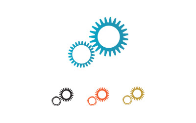 Vettore modello icona logo scatola ingranaggi v40