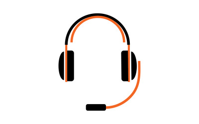 Casque musique podcast logo vecteur v20