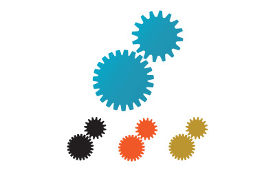 Gear box logo ikonu šablony vektor v60