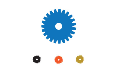 Getriebe-Logo-Symbol-Vorlagenvektor v58