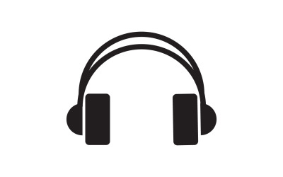 Hoofdtelefoon muziek podcast logo vector v23