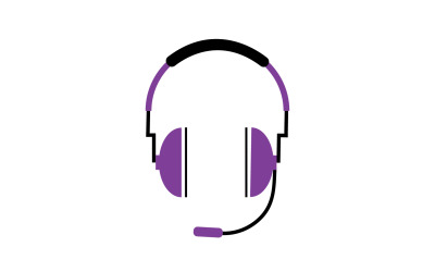 Kopfhörer-Musik-Podcast-Logo-Vektor v28