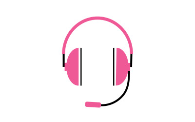 Kulaklık müzik podcast logo vektör v27
