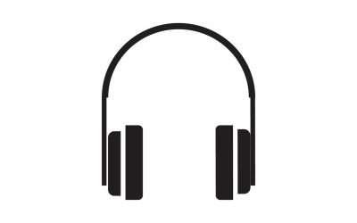 Logo hudebního podcastu pro sluchátka vektorové v7