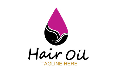 Modelo de vetor de logotipo de saúde de óleo de cabelo v19