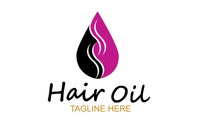 Modelo de vetor de logotipo de saúde de óleo de cabelo v21