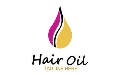Modelo de vetor de logotipo de saúde de óleo de cabelo v27