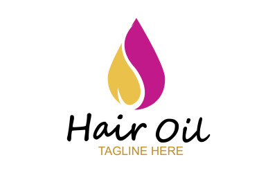Modelo de vetor de logotipo de saúde de óleo de cabelo v35