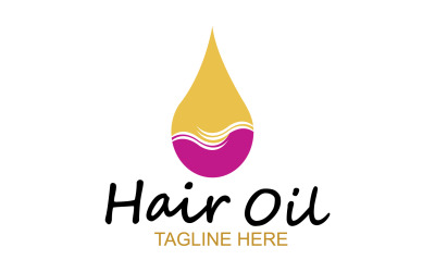 Modelo de vetor de logotipo de saúde de óleo de cabelo v41