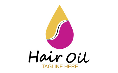 Plantilla vectorial del logotipo de salud del aceite capilar v22