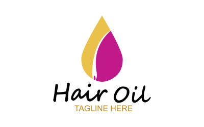 Plantilla vectorial del logotipo de salud del aceite capilar v46