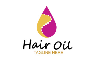 Szablon wektora logo zdrowia oleju do włosów v20