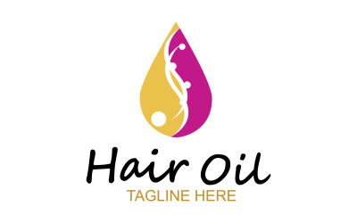 Szablon wektora logo zdrowia oleju do włosów v23