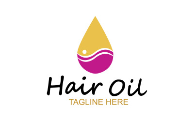 Szablon wektora logo zdrowia oleju do włosów v24