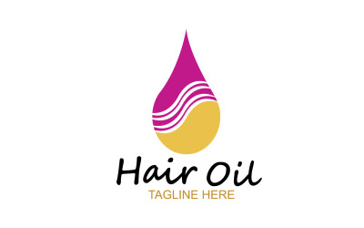 Szablon wektora logo zdrowia oleju do włosów v25