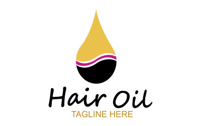 Szablon wektora logo zdrowia oleju do włosów v34