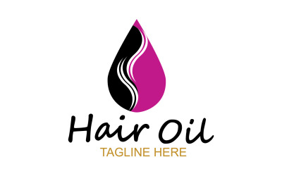 Szablon wektora logo zdrowia oleju do włosów v3