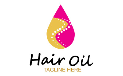Szablon wektora logo zdrowia oleju do włosów v40