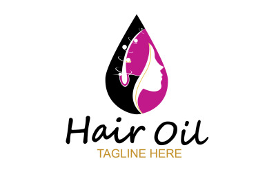 Szablon wektora logo zdrowia oleju do włosów v44