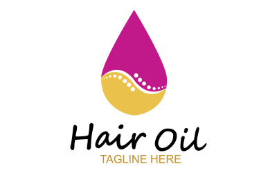 Vektorová šablona s logem zdraví vlasového oleje v18