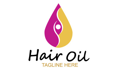 Vektorová šablona s logem zdraví vlasového oleje v8