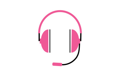 Vetor de logotipo de podcast de música de fone de ouvido v27