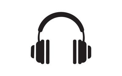 Vettore logo podcast musicale per cuffie v2