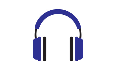 Vettore logo podcast musicale per cuffie v3
