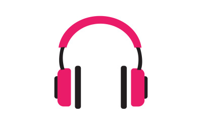 Vettore logo podcast musicale per cuffie v4