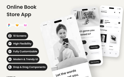 Yomue - Mobiele app voor online boekwinkel