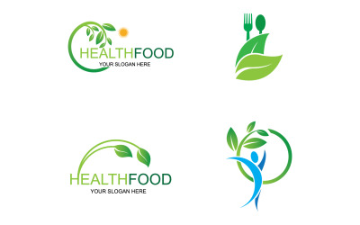 Biolebensmittel-Logo-Vorlagenelement v3