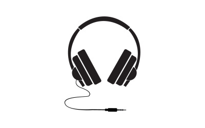 Casque musique podcast logo vecteur v37