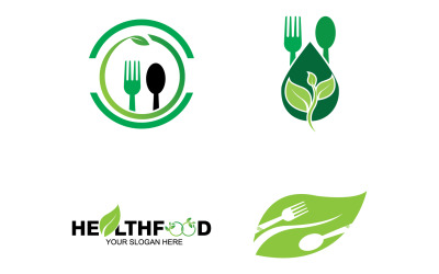 Egészségügyi élelmiszer logó sablon elem v12