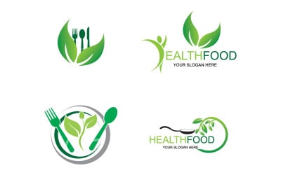 Elemento de plantilla de logotipo de alimentos saludables v41
