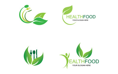 Health food logo template element v17