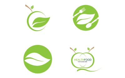 Health food logo template element v44
