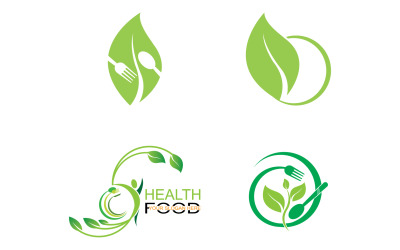 Health food logo template element v47