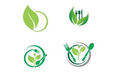 Health food logo template element v48