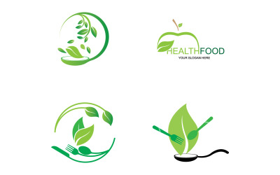 Health food logo template element v55
