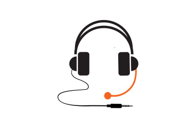 Hoofdtelefoon muziek podcast logo vector v54