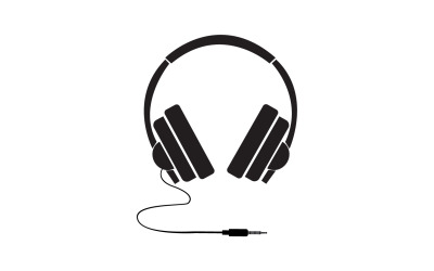 Kopfhörer-Musik-Podcast-Logo-Vektor v37