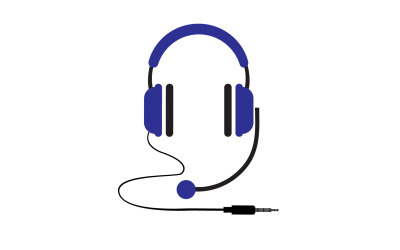 Kopfhörer-Musik-Podcast-Logo-Vektor v46