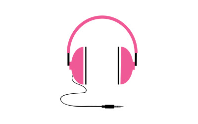Kulaklık müzik podcast logo vektör v58