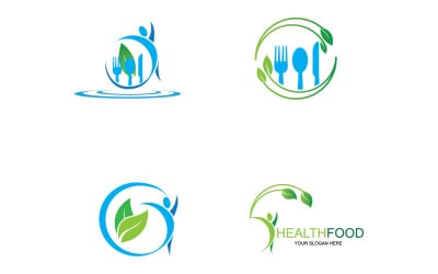 Logo-Vorlage für gesunde Lebensmittel v57