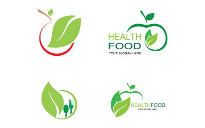 Logo-Vorlage für gesunde Lebensmittel v7