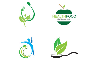 Logo-Vorlage für gesunde Lebensmittel v9