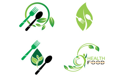 Natuurvoeding logo sjabloonelement v46