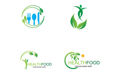 Natuurvoeding logo sjabloonelement v58